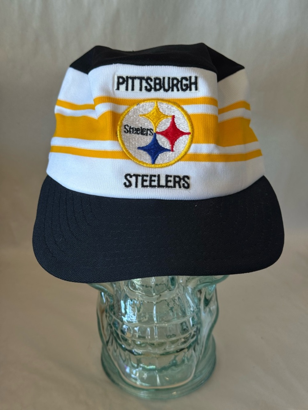 Vintage Pittsburgh Steelers Black‎ & Gold Striped Snapback Hat